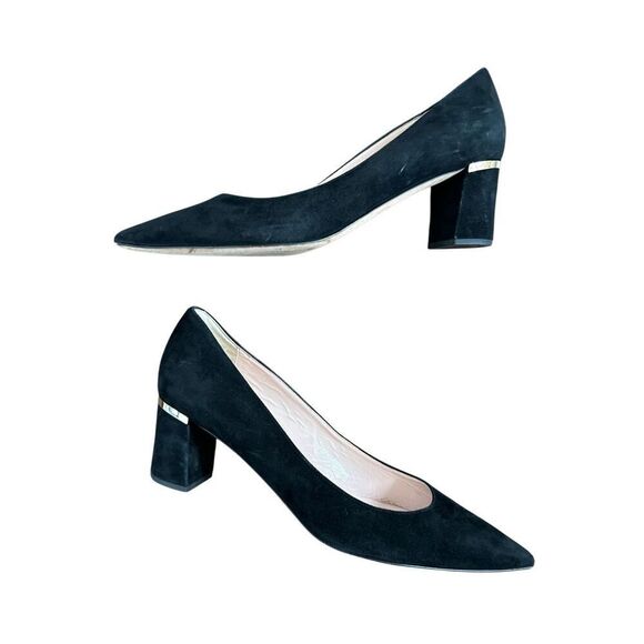 kate spade new york Women's 9 1/2 Dolores Too Suede Block Heel Pumps - Picture 14 of 16